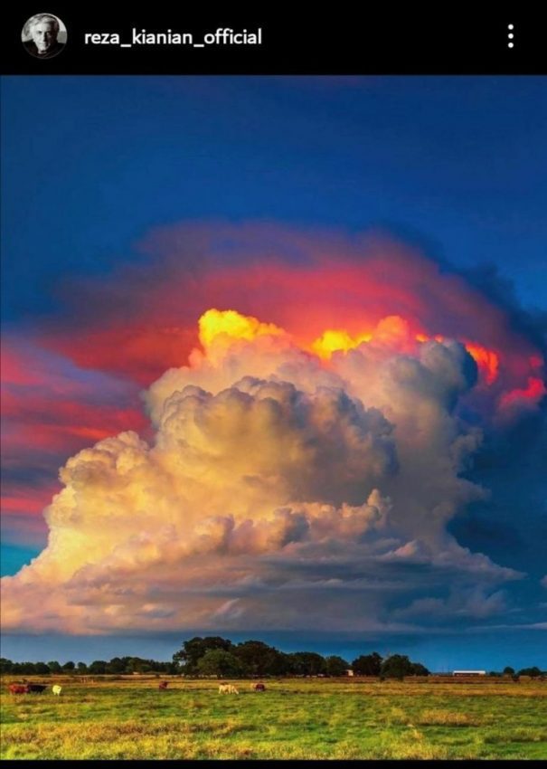تصاویر منحصر به فردی که رضا کیانیان از ابرها منتشر کرد|خبر فوری